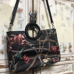 Dana Buchman Floral Print Purse, Floral Tote, Floral Purse